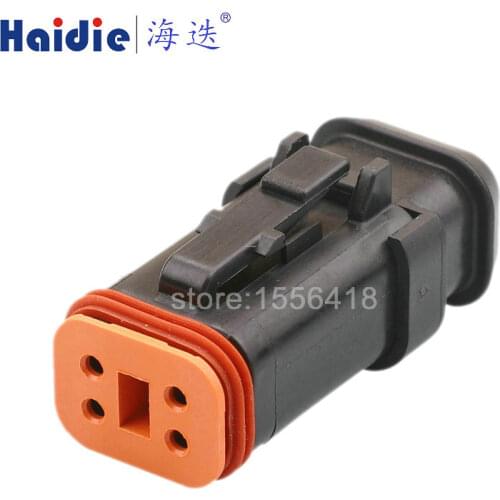 2sets auto 4pin plastic electric plug 4way waterproof wiring harness cable connector DT06-4S-EP11