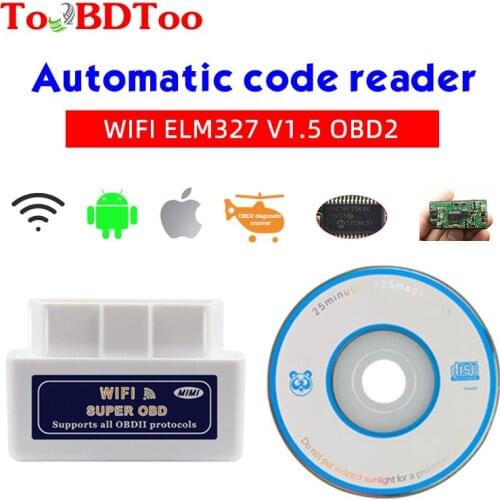 20 PCS ELM327 WIFI Car Code Reader PIC18F25K80 Chip Hardware V1.5 Stable Stand By Apple Android Multi-Language Car Scanning