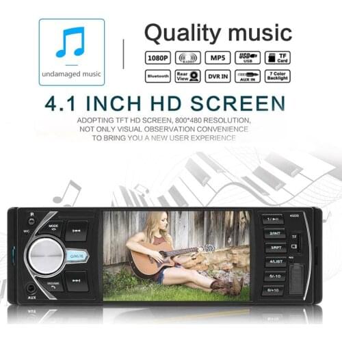 4.1" Double 1 DIN Car MP5 MP3 Player Bluetooth Stereo Radio Camera Car Interior Accessories