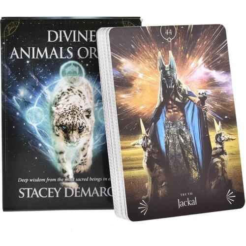 44pcs Divine Animals Oracle Tarot Cards Divination Board Game Card Full English With PDF Guidebook Creative Tarot Game Cards