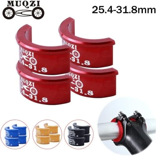 MUQZI Bicycle Handlebar Installation Aperture Adjust 25.4 To 31.8 Conversion Shim Aluminum Alloy Adapter MTB Road Bike Parts