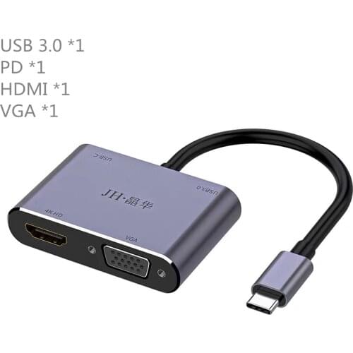 Thunderbolt 3.0 Adapter USB Type C Hub to HDMI 4K VGA 1080P USB-C Dock OTG Adapter USB Splitter support for MacBook Pro/Air 2020