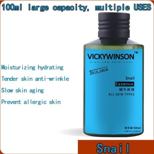 Snail essence 100ml face lifting essence skin care anti aging wonder charm ageless anti wrinkle serum youth snail cream