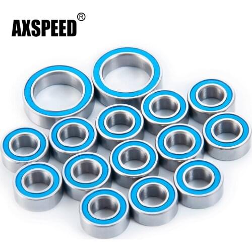 AXSPEED 15Pcs Wheel Hub Sealed Bearing Kit for ECX 1/10 2wd 1/10 RC Crawler Car Truck Accessories Upgrade Parts