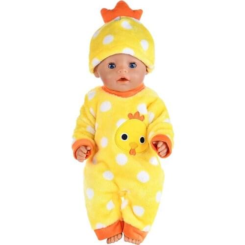Doll clothes for 43cm Baby doll clothes coat unicorn hoodie set 17" reborn baby doll Christmas clothes Unicornio outfit for doll