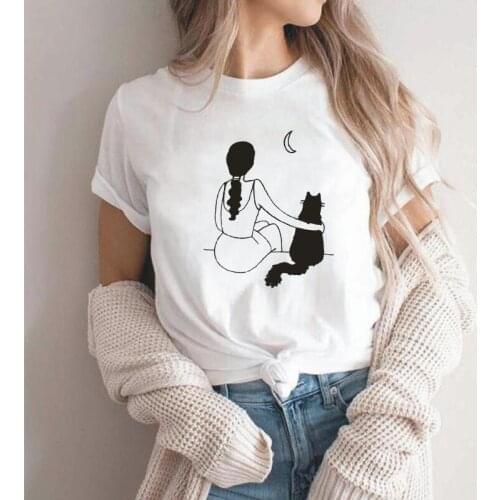 Summer Short Sleeve Hipster Tee Shirt Femme Casual Harajuku Tshirt Fashion Cartoon Print Funny T Shirt Women Tops Camiseta Mujer