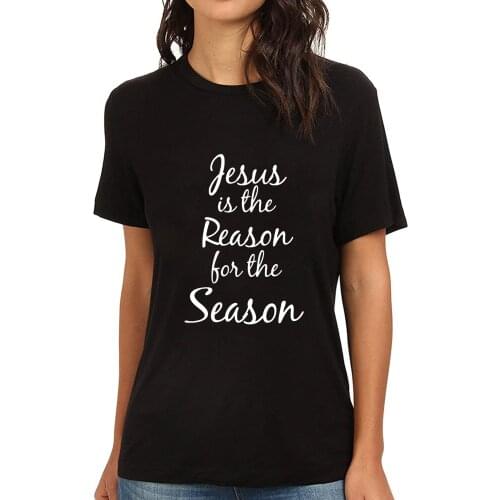 Lyprerazy Womens Jesus is the reason for the season Funny Printed T-Shirt
