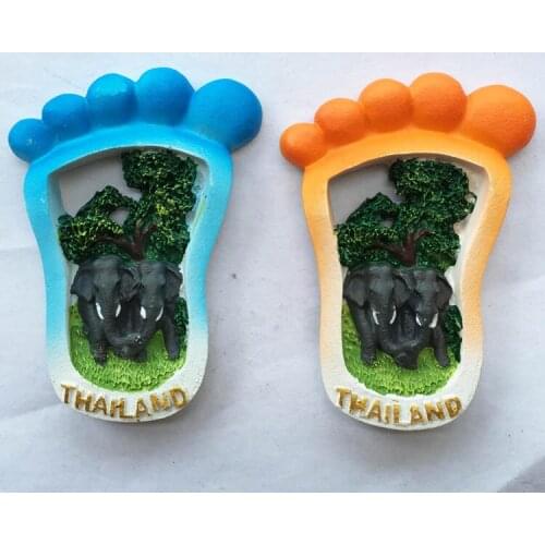 Thailand creative travel souvenir gift handmade painted decorative crafts magnetic refrigerator magnet
