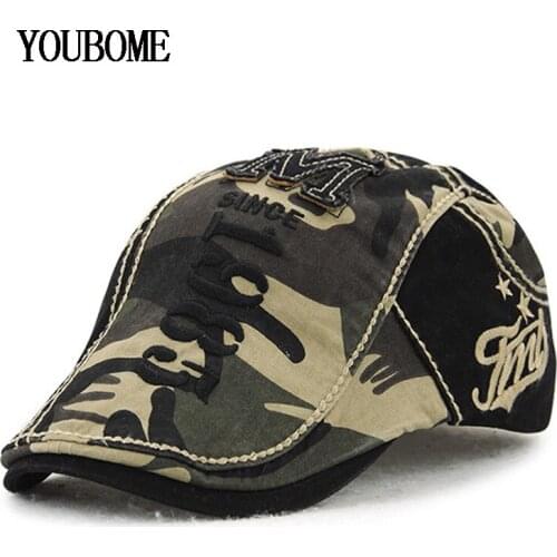 YOUBOME Fashion Camouflage Berets Hat Men Women Winter Hats for Men Male Peaked Visors Gorras Planas Brand New Beret Caps 2018