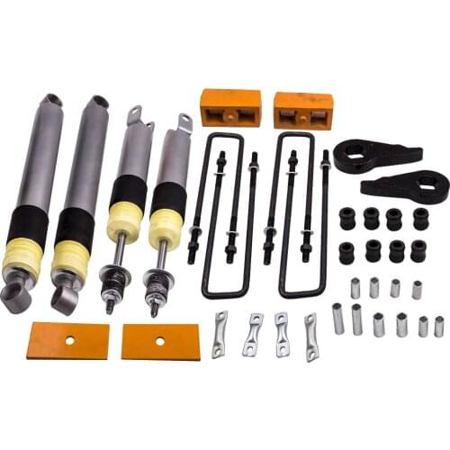 Level Lift Kit 1-3" Front 3'' Rear Blocks for GMC Sierra 1500 4WD 6-Lug 1999-2007