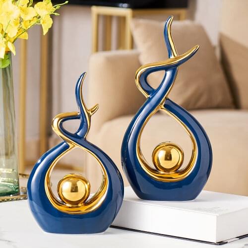 Ceramic Abstract art Small Figurines Creative Nordic Ornaments Bookshelf TV Cabinet Living Room Porch Decorations Easter gift