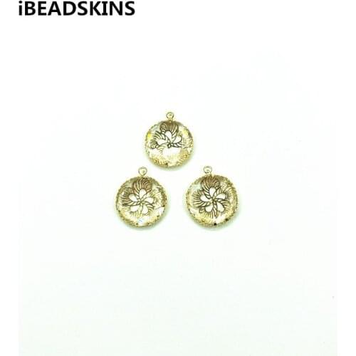 New arrival! 21mm 50pcs Copper with Glass Round-shape charm for earrings accessories,Earring parts,jewelry making DIY