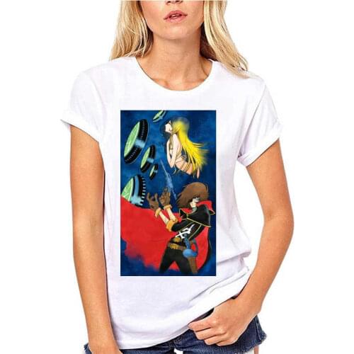 New Hot Design t-shirts Anime Space Pirate Captain Harlock V5 1978 t Shirt Deep Navy All Sizes