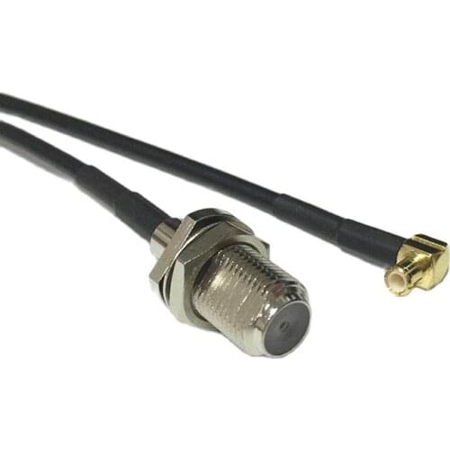 New F Female Jack Switch MCX Male Plug Right Angle RF Coax Cable RG174 Wholesale 20CM 8" Adapter