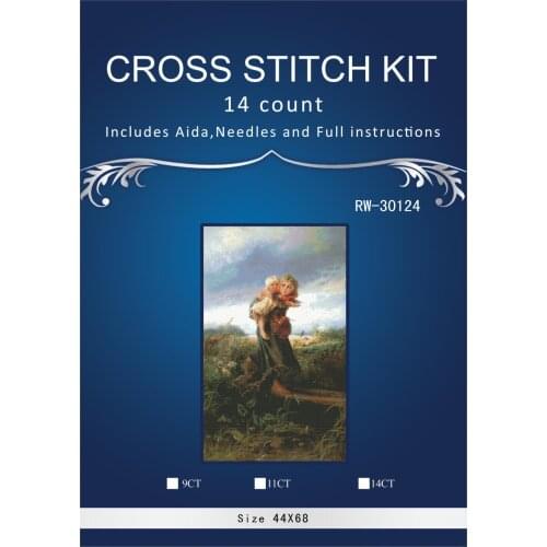 Oneroom ,Needlework,Embroidery,DIY portrait Painting,Cross stitch,14ct girl with child Cross-stitch,Sets For Embroider27