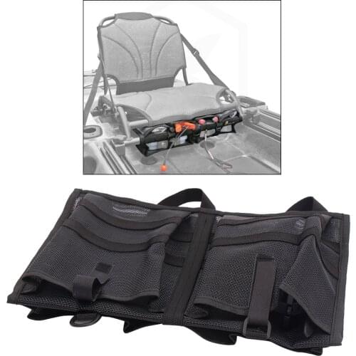 Durable Kayak Mesh Bag Beer Storage Pouch Rowing Boat Chair Tackle Tool Kit Bag Kayak Fishing Rod Holder Tackle Box Bag