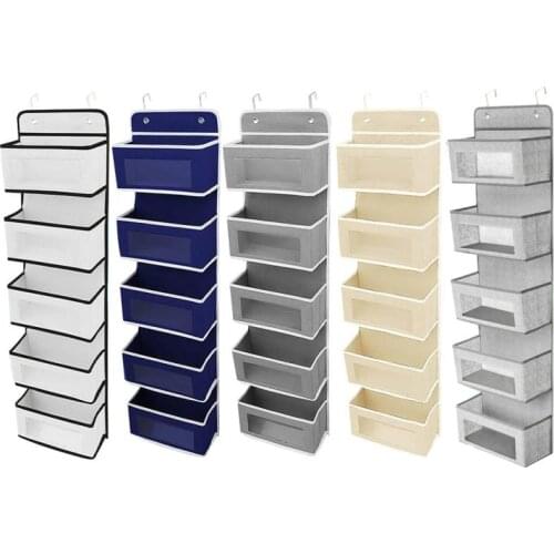 Five-layer Hanging Handbag Organizer for Wardrobe Closet Transparent Storage Door Wall Sundry Bedroom Bathroom Hanger Pouch