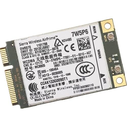 Unlocked MC8805 DW5570 7W5P6 HSPA+ WWAN Broadband Mobile 4G Module For DELL Latitude E5440 E6440 E6540 E7240 E7440 M4800 M6800