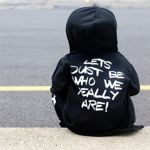 Fashion Pop Tops Toddler Kid Baby Boy Girl Cotton Letter Hooded Hoodie Sweatshirt Casual Autumn Winter Outfits 1-6T