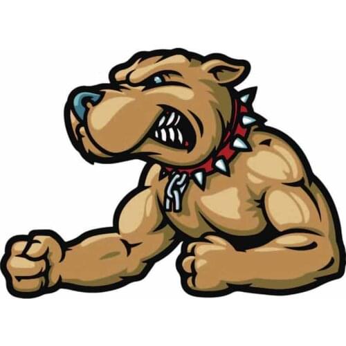 Funny Bull Dog Car Stickers Automobile Assessoires for Air Conditioner Motorcycle RV Decal Windshield Refrigerator,13cm*9cm