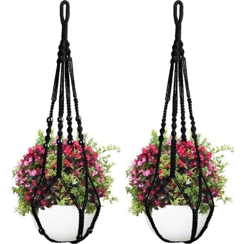 1/2Pcs Hanging Planter Flowerpot Plant Holder Macrame Plant Hanger Wall Plant Holder hanging Basket Flower Basket balcony decora