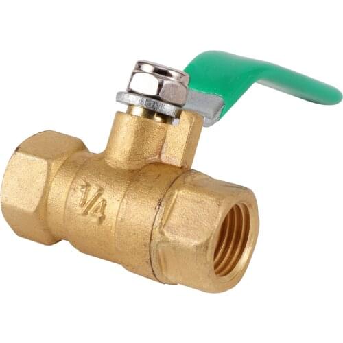 1/4" Female Thread Brass ball valve quick Connector Garden Irrigation Joint Copper Pipe Fitting Coupler Adapter 1 Pcs