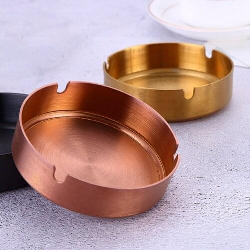 1pcs!! Cigarette Rest Holder Home Practical Smoking Accessories Stainless Steel Gold-plated Ashtray Cigar Ashtray Ash Tray