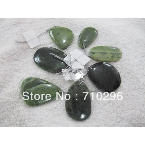 10 pcs/lot Natural Canada Jad e irregular size 30-50mm Natural everlast Jewelry Pendants