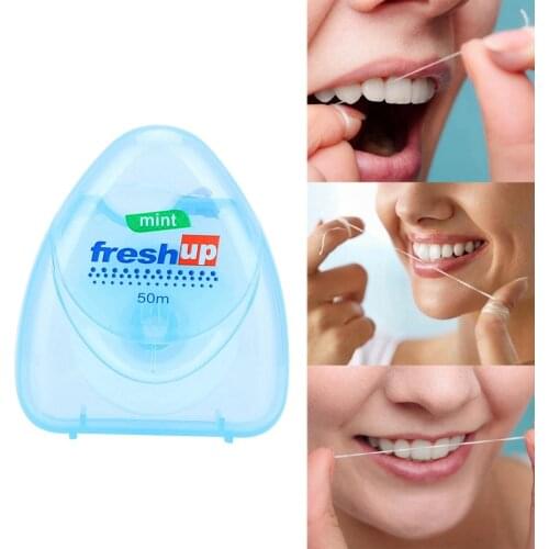 50m Microwax Highstrength Ultrafine Dental Floss Bacteria Plaque Removal Tooth Cleaner Oral Hygiene Supplie Maintain Teeth White