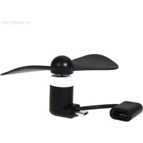 2 IN 1 Portable CellPhone Mini Fan Cooling Cooler For Micro USB For iPhone 5 5S SE 6 6S Plus 8 Pin Android Phones S6 S7 300pcs