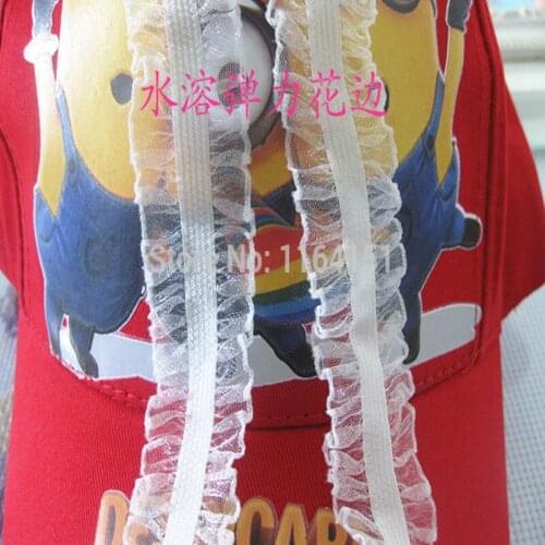 5 yards/lot Stretch lace Creative DIY 25mm Bilateral Pleated White Stretch Lace handmade Decorative gift Accessories