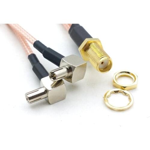 50pcs SMA female to Y type 2X TS9 L male Splitter Combiner cable pigtail RG316