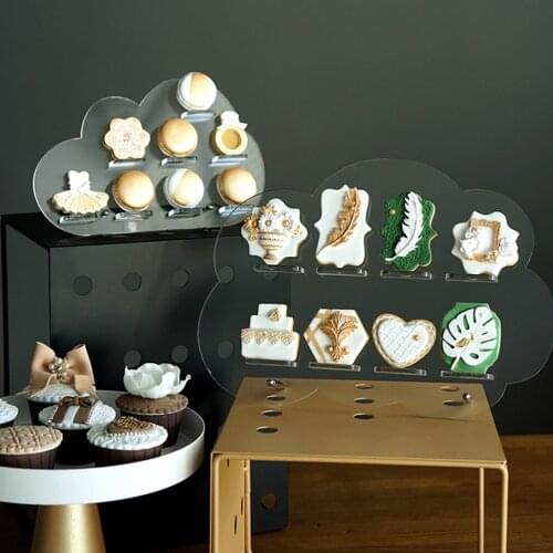 Acrylic Cookies Display Rack Dessert Donuts Biscuits Pastry Stand Holder Wedding Birthday Party Tableware Home Decoration