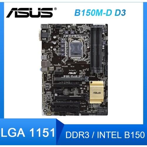 Asus B150-PLUS D3 Desktop Motherboards Socket LGA 1151 DDR3 B150 SATA3 USB3.0 PC Motherboard Set