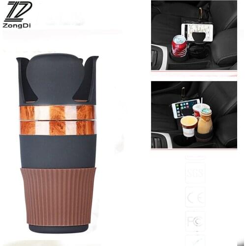 ZD For Kia Rio 3 K2 Ceed Toyota Corolla 2008 Avensis C-HR RAV4 Mazda 3 6 Car Coin Drink Mobile Card Multifunctional Storage Cup