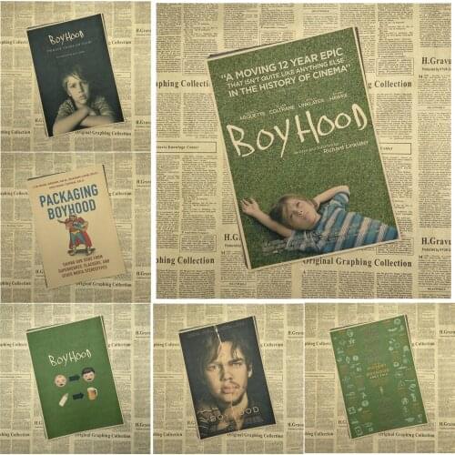 Boyhood Classic Retro Movie Kraft Paper Poster Bar Cafe Living Room Dining room Wall Decorative Paintings