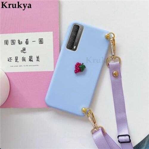 Crossbody Lanyard Strap Candy Case For Huawei P30 P40 Lite E P20 Pro Y5P Y6P Y7P 2020 Y6 Y7 Y9 Prime 2019 P Smart Z Plus Cover