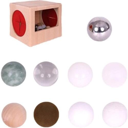Wooden Montessori Shape Matching Toys, Wooden Blind Box, Early Education Touching Guessing Tactile Training Block Toys