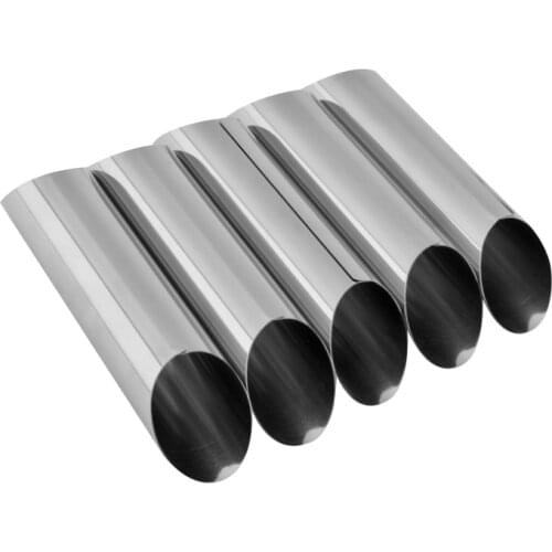 Bread Tubes Cannoli Tubes Cream Shells Horn Pastry Baking Mold Cooking Tool Made of High Quality Stainless Steel 5PCS