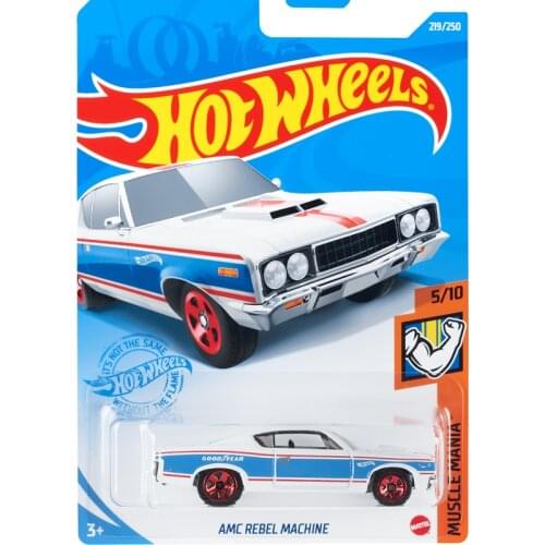 2021-219 Hot Wheels Cars AMC REBEL MACHINE 1/64 Metal Diecast Model Collection Toy Vehicles