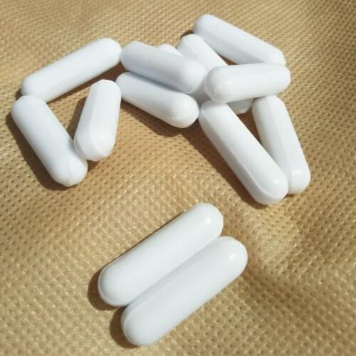 C6x25mm PTFE Magnetic Stirrer Mixer Stir Bar PTFE Plain Stirring Bars white Spin Bars ,10pcs