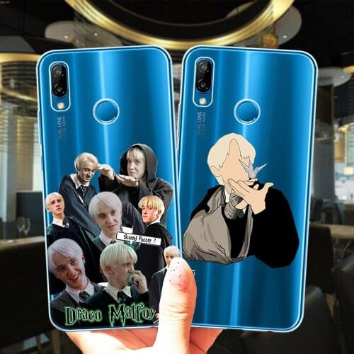Cute Cartoon Draco Malfoy Clear TPU Soft Silicone Phone Case Cover For Huawei P30Lite P20Lite P30 P9 P10 P20 P40 Lite E Pro