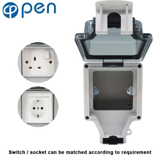 One position Waterproof Socket Box Switch Case Multifunction Rainproof Protection
