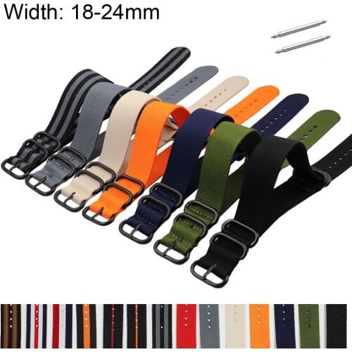 Nylon ZULU NATO Watch Strap 18mm 20mm 22mm 24mm Replacement Watch Band 5 Ring Canvas Watchbands Wrist Bracelet Belt Men Women