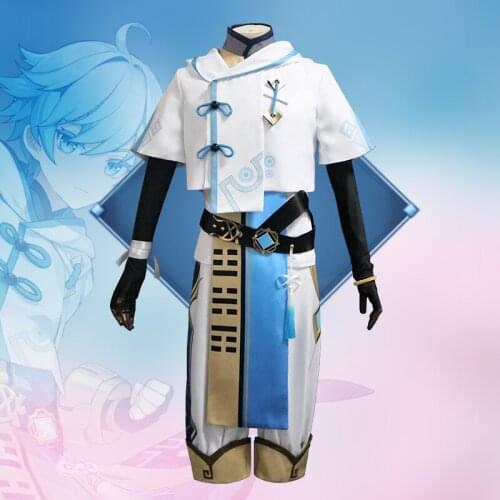 2021 New Anime Games Genshin Impact Cosplay Costume Chongyun Set