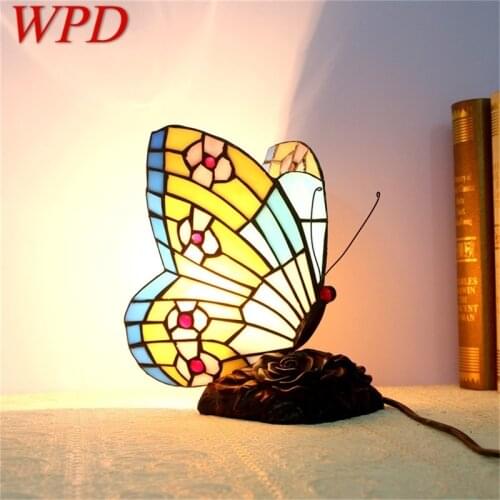 WPD New Table Lamps Contemporary Creative Butterfly LED Colorful Desk Light for Home Bedroom Decoration