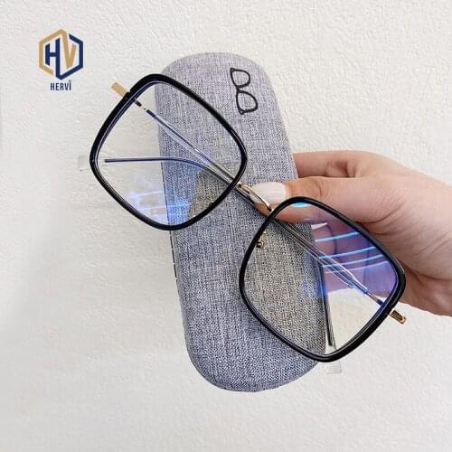 TR90 Anti-blue light Glasses Women Gradient Big Square Frame Glasses Frame Myopia Glasses Frame Unisex