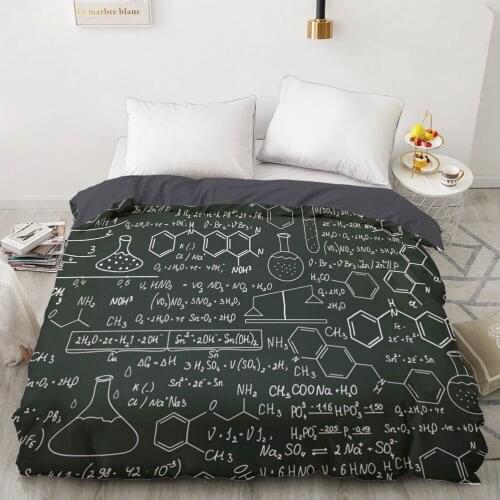 1 Pcs 3D Printed Chemical Formula Duvet Cover 240x220 King Size Printing NO Pillowcases And NO Sheets Home Textiles Comforter