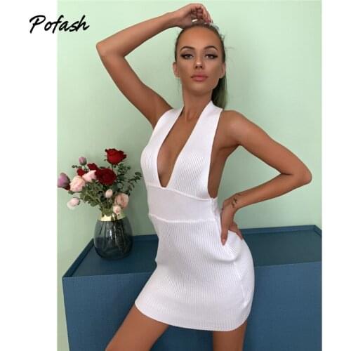 Летние трикотажные платья POFASH China At AliExpress