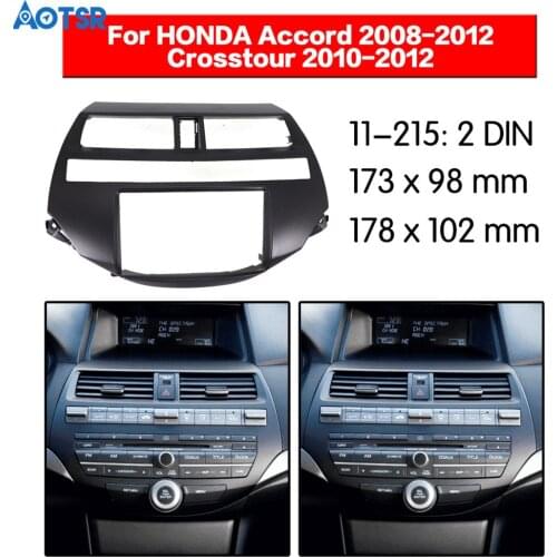 Car Radio Fascia frame For HONDA Accord 2008-2012 Crosstour 2010-2012 Dash Facia Panel Stereo Audio Bezel dash Mount DVD Player